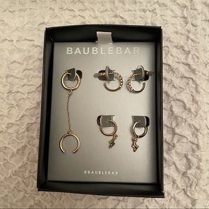NWT Baublebar Set of Two Earrings+Huggie and Cuff